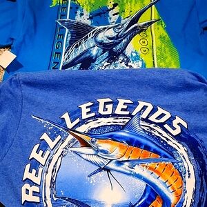 2 new men's REEL LEGENDS NEW MINT TEES